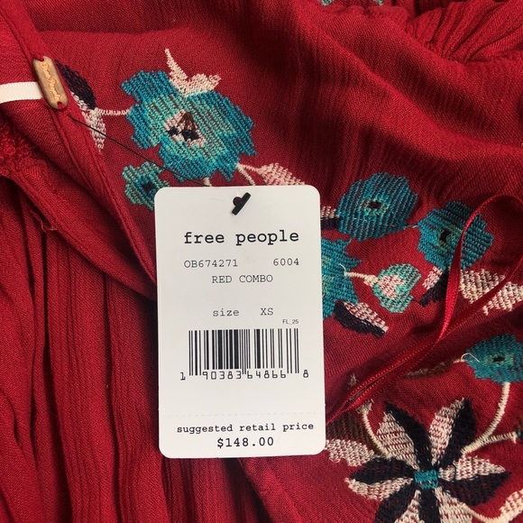 FREE PEOPLE TE AMO EMBROIDERED PEASANT DRESS - Picture 5 of 6